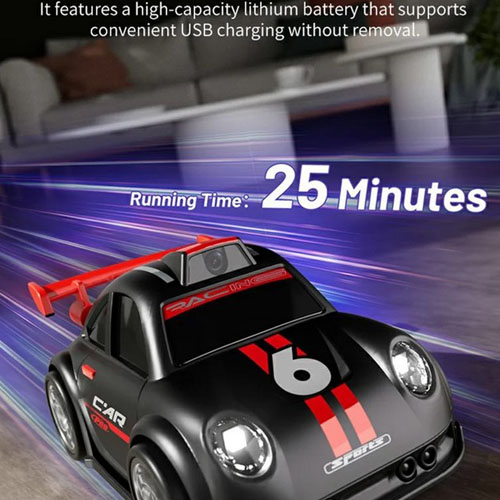 2026 New C6 RC Drift Car with Dual Mode Lights Sound Camera Screen Control Car Smart Induction Following Children's Toys - 01 Black